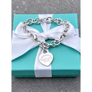 Return to Tiffany Heart Tag Bracelet Silver 7.5 inches